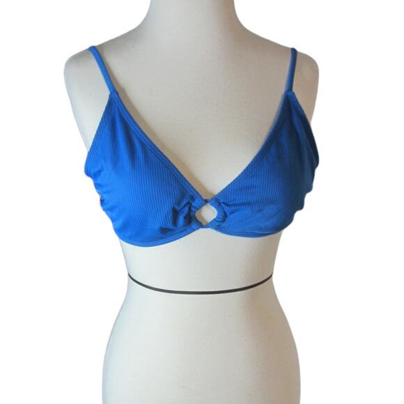 Y2K Swim Beachwear Bold Blue Bikini Top No Boundaries L (11-13) - Picture 5 of 8